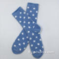 Chaussettes confortables bleues blanches super douces